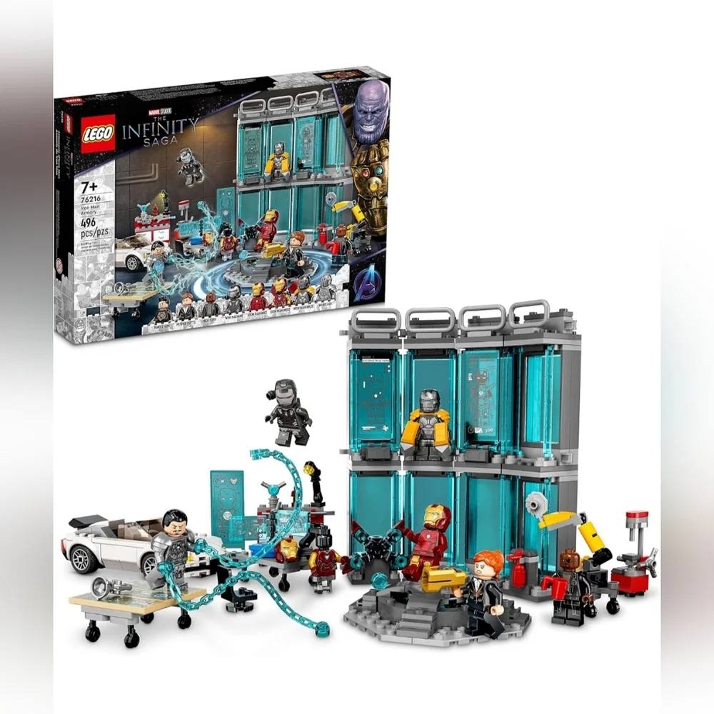 Lego 76216 Iron Man Armory The Infinity Saga Marvel Studios Building Toy NWT